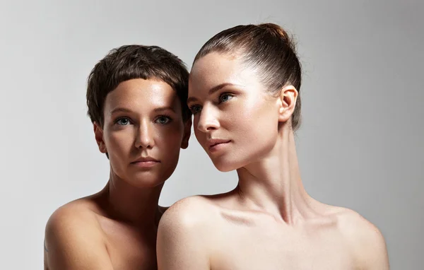 Ženy s ideální kůže — Stock fotografie