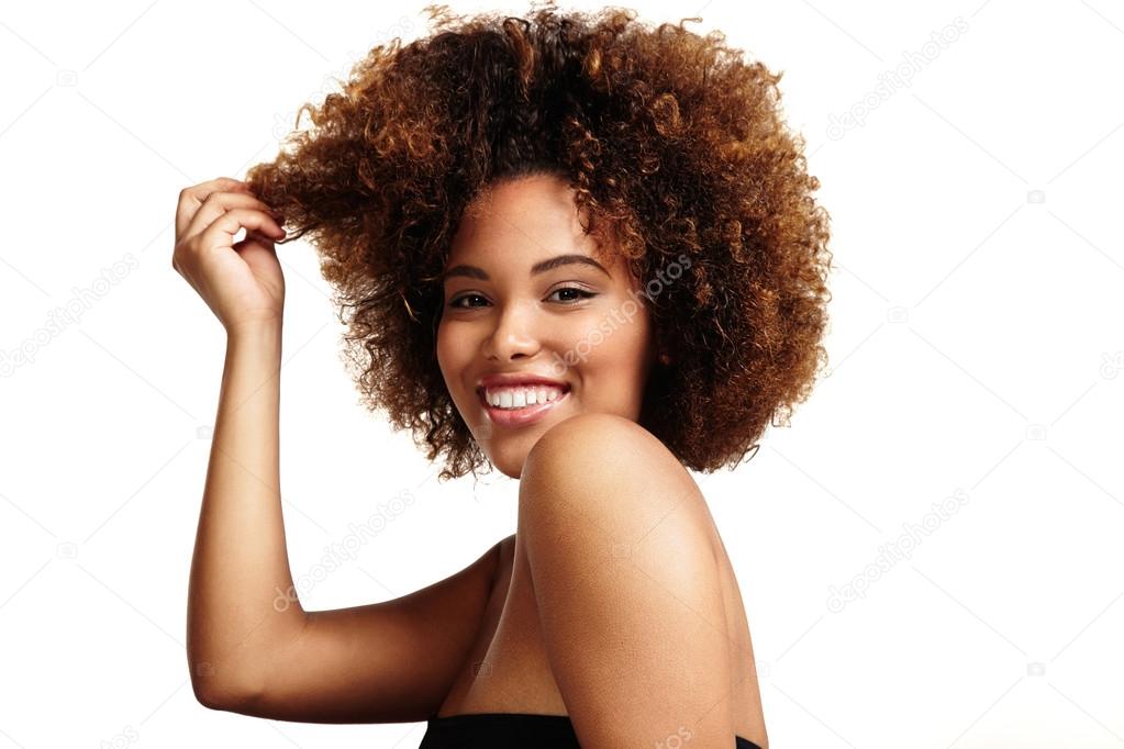 Woman  touching hair