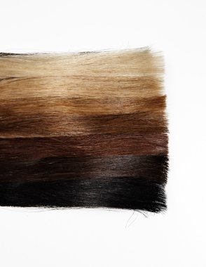 hair samples of gradient colors clipart
