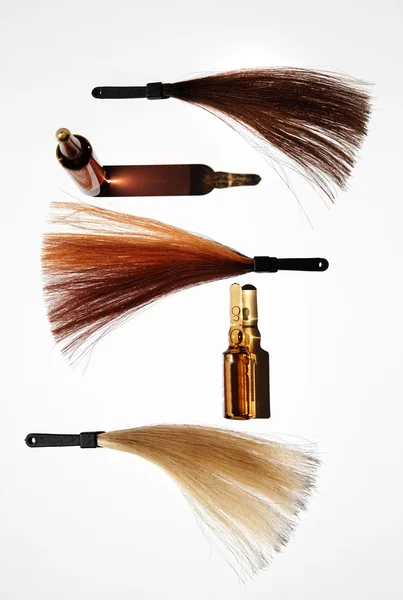 Haj kezelés és szín összetétele — Stock Fotó