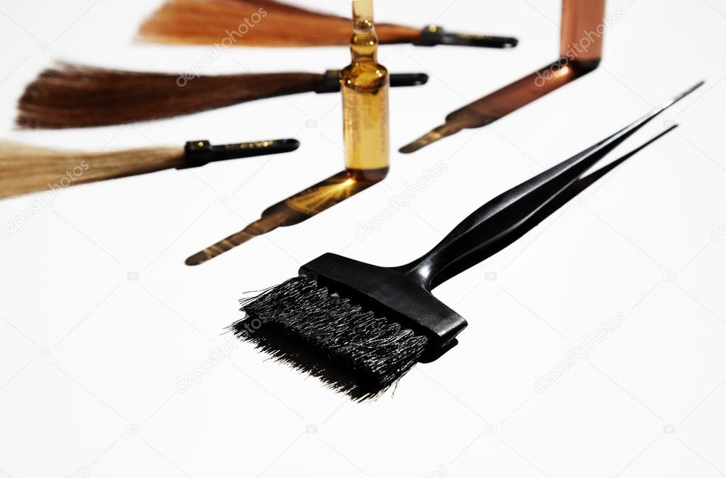hair styling tools composition