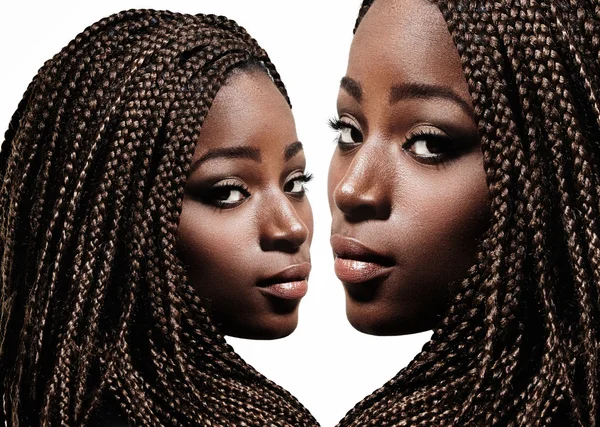 Black woman with braids — Stock Photo, Image