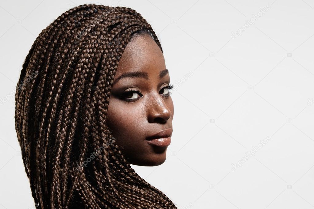 black woman with braids