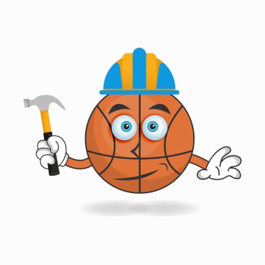 Basketbol maskotu karakter inşaatçı olur..