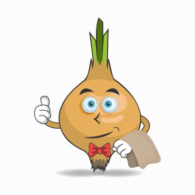 Soğan maskotu karakteri garson olur..