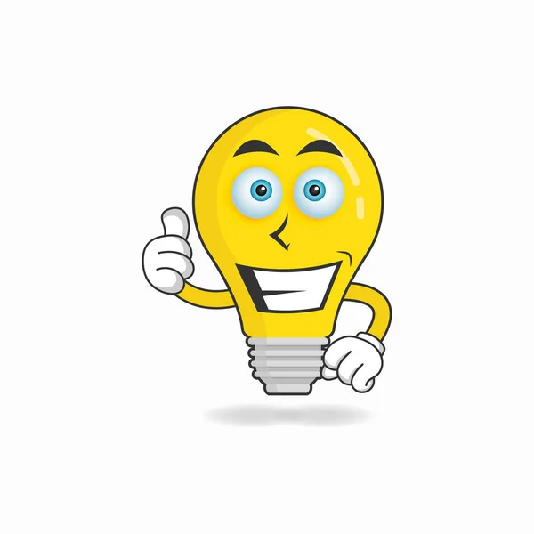 stock vector Bulb mascot character with smile expression.