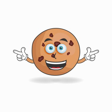 Gülümseyen yüzlü kurabiye maskotu karakteri.