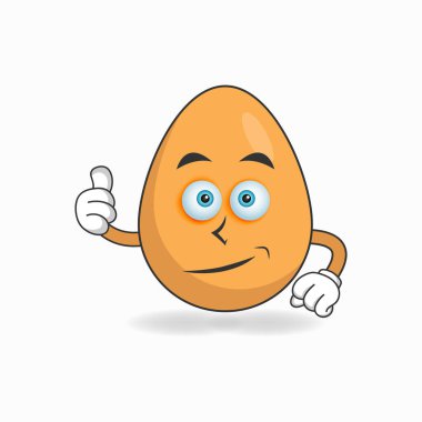 Yumurta maskotu karakteri baş parmaklarını kaldırdı..