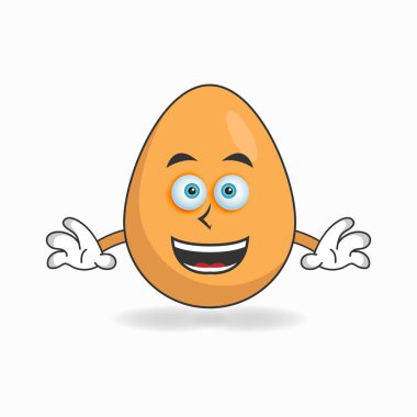 Gülümseyen yüzlü yumurta maskotu karakteri.