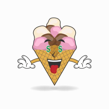 Dondurma maskotu, para getiren bir karakter..