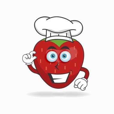 Çilek maskotu karakteri aşçı oldu..