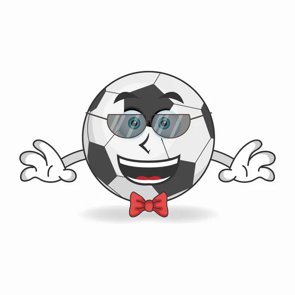 Персонаж Футбольного Мяча Становится Бизнесменом — стоковый вектор