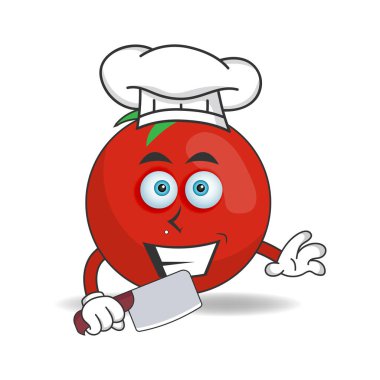 Domates maskotu karakteri aşçı oldu..