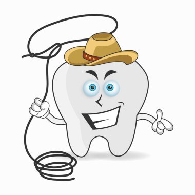 Diş maskotu karakteri kovboy olur..