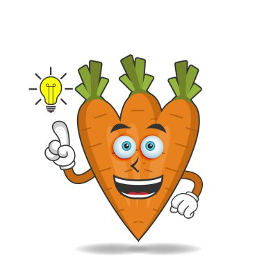 Havuç maskotu karakteri bir fikir edinir..