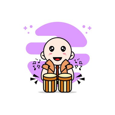 Davul karakter tasarımı yapan sevimli bir dedektif. Maskot tasarımı konsepti