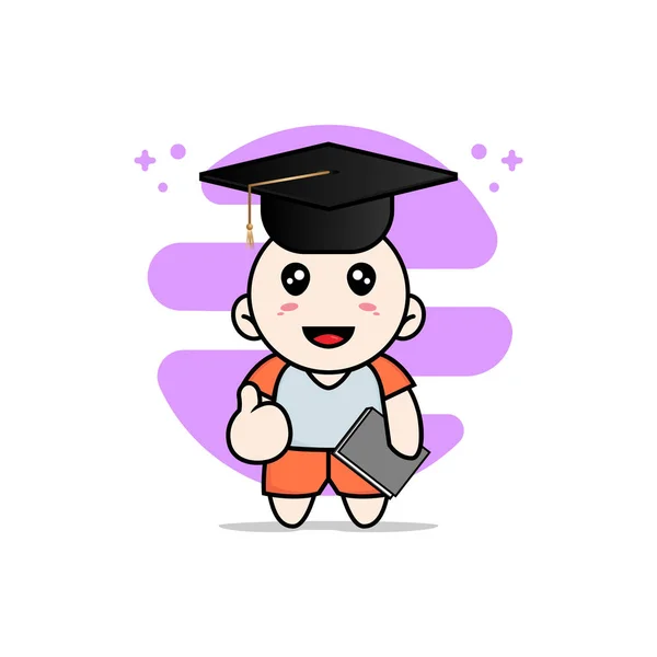 Lindo Personaje Niños Con Traje Soltero Concepto Diseño Mascotas — Vector de stock