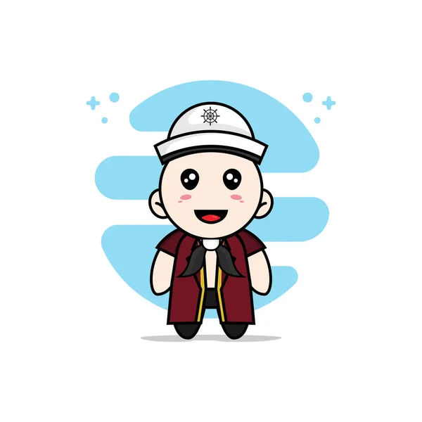 Lindo Personaje Abogado Con Traje Marinero Concepto Diseño Mascotas — Vector de stock