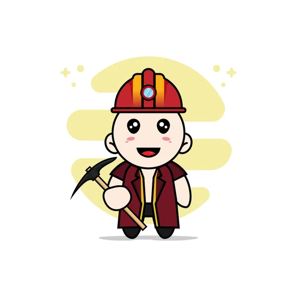 Lindo Personaje Abogado Con Traje Mineros Concepto Diseño Mascotas — Vector de stock