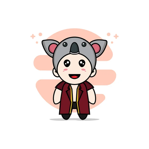 Lindo Personaje Abogado Con Disfraz Koala Concepto Diseño Mascotas — Vector de stock