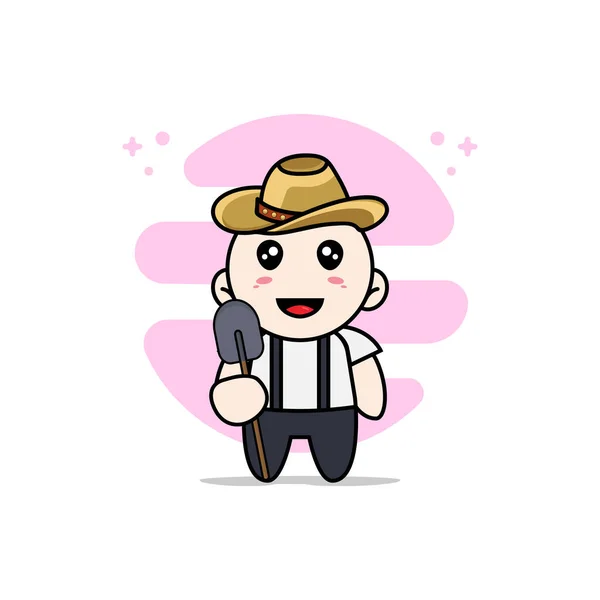 Lindo Personaje Niño Geek Usando Traje Criador Concepto Diseño Mascotas — Vector de stock