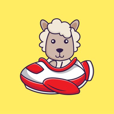 Uçakta uçan sevimli koyunlar..