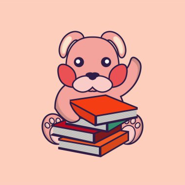 Kitap okuyan sevimli tavşan..