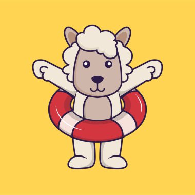 Şamandıra kullanan şirin bir koyun..