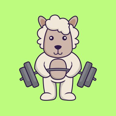 Şirin koyunlar halteri kaldırıyor..