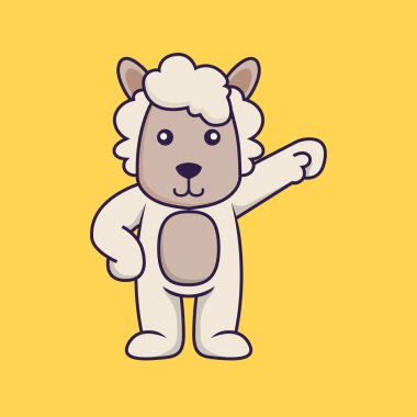 Şirin inek kahramanı. vektör illüstrasyonu