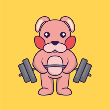 Sevimli tavşan halteri kaldırıyor..