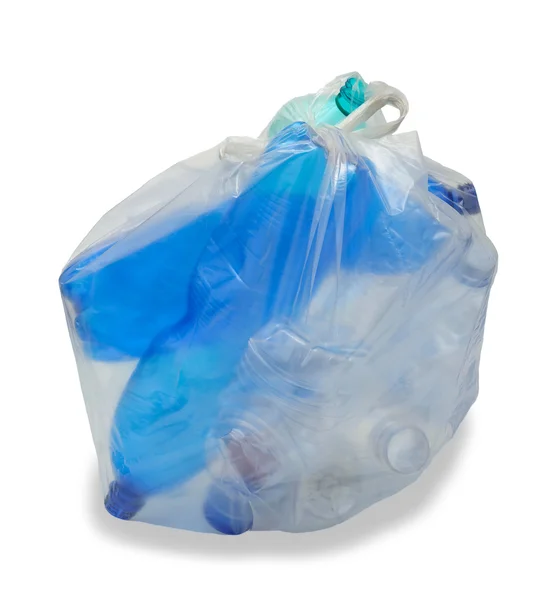 Bolsa de reciclaje con botellas — Foto de Stock