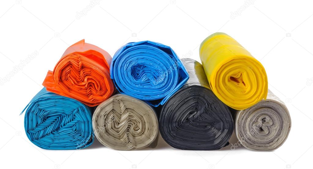garbage bags isolated