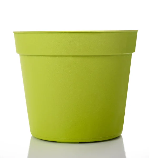 Vaso Verde Isolado Sobre Fundo Branco — Fotografia de Stock