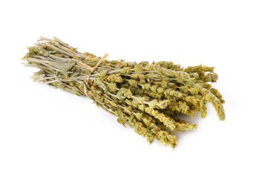 Beyaz bir demet Yunan çayı.