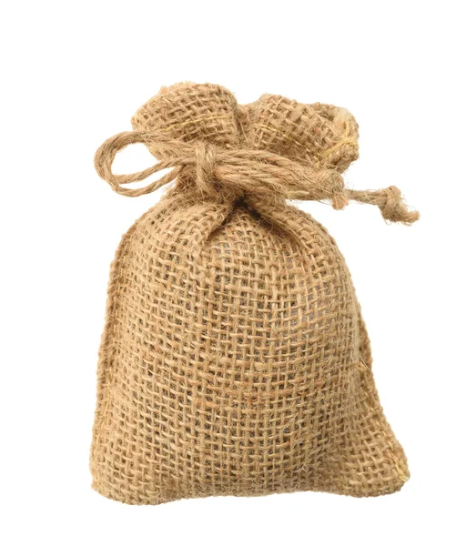 Beige jute zak — Stockfoto