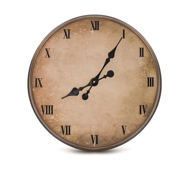 Vintage horloge geïsoleerd — Stockfoto