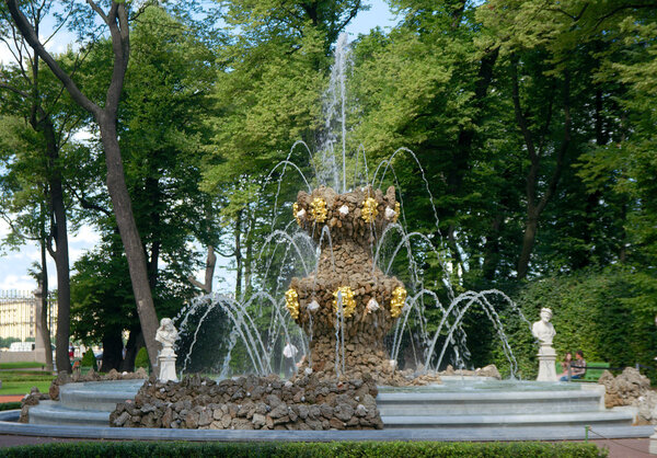 Fountain Koronny in Summer Garden, Saint Petersburg, Russia