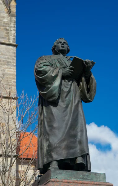 Anıt Martin Luther, Erfurt, Almanya — Stok fotoğraf