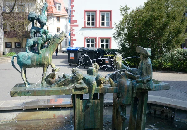 Músicos de la ciudad de Bremen Fountain, Erfurt, Alemania —  Fotos de Stock