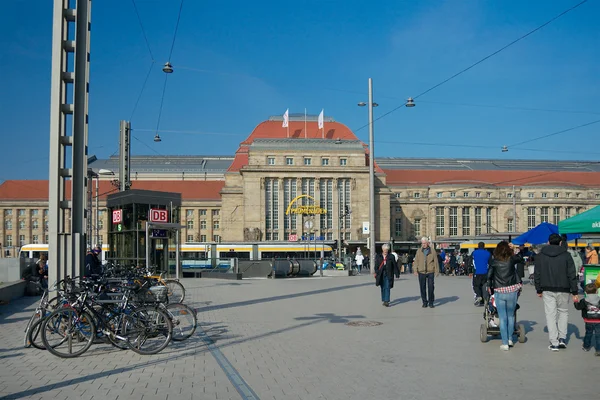 Головного вокзалу Лейпцигу, Німеччина Ліцензійні Стокові Зображення