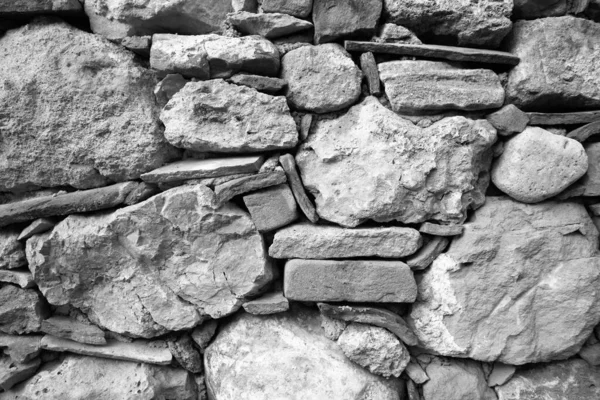Воспоминательное Изображение Черно Белой Текстуры Древней Стены — стоковое фото