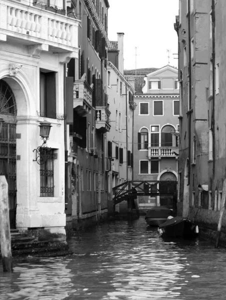 Venezia Dicembre 2018 Suggestiva Immagine Dello Scorcio Canale Con Ponte — Foto Stock