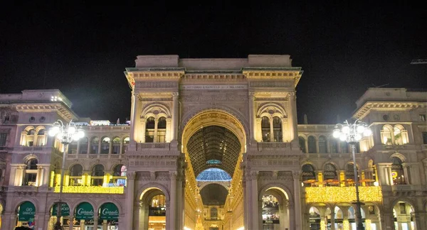 Milan Itálie Prosince 2019 Galleria Vittorio Emanuele Evokativní Obraz Vchodu — Stock fotografie