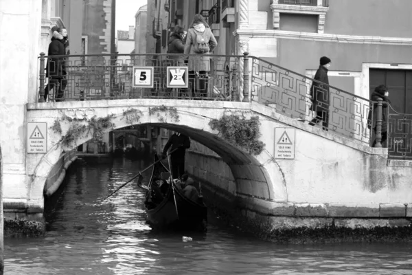 Venecia Italia Diciembre 2018 Imagen Evocadora Canal Típico Venecia Con — Foto de Stock