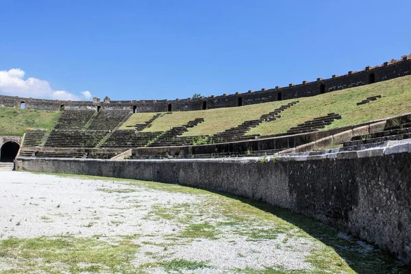 Pompeji Italien Juni 2020 Del Den Romerska Amfiteatern Med Del — Stockfoto