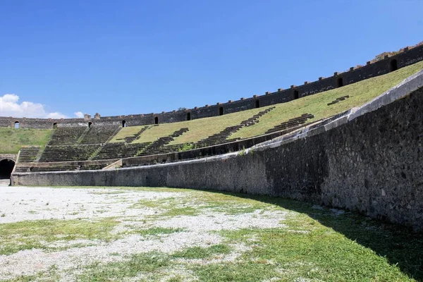 Pompeji Italien Juni 2020 Teil Des Römischen Amphitheaters Mit Einem — Stockfoto