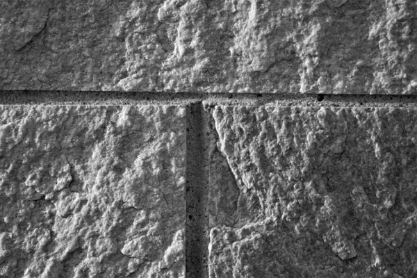Черно Белое Изображение Гранитной Стены Соединениями Между Плитками — стоковое фото