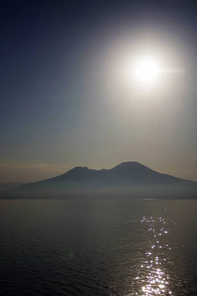 Spettacolare Immagine Della Costa Marittima Vista Traghetto All Alba Con — Foto Stock