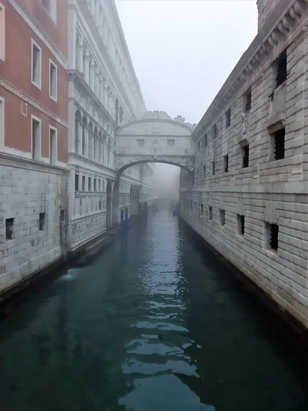 Venice Italy January 2020 Evocative Image Bridge Sighs One Most — Stock Photo, Image